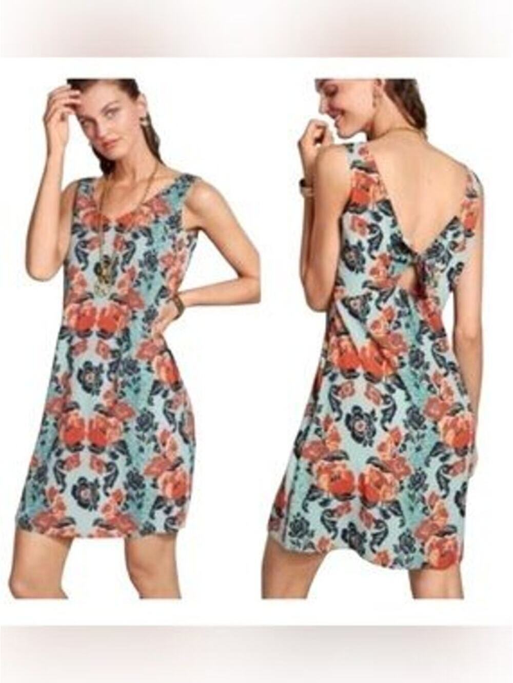 Cabi EUC Women's Maya Tropical Floral Shift Dress Size S